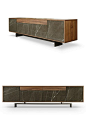 Sideboard with doors with drawers GRAMMI by TCC Whitestone | #design Fabio Teixeira, Sérgio Costa #marble: 