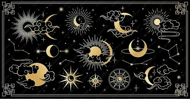 素材|日月星辰 斗转星移 金光璀璨 岁月...