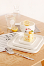 37度 纯白系列三款立边方形盘 简约日韩餐盘 陶瓷蛋糕盘 烘焙餐具-淘宝网