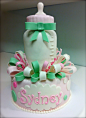 baby bottle baby shower cake