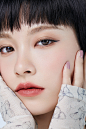国潮 妆容彩妆 眼妆 唇妆护肤美妆美女微笑笑容模特医美女装酷流行时尚珠宝-3676