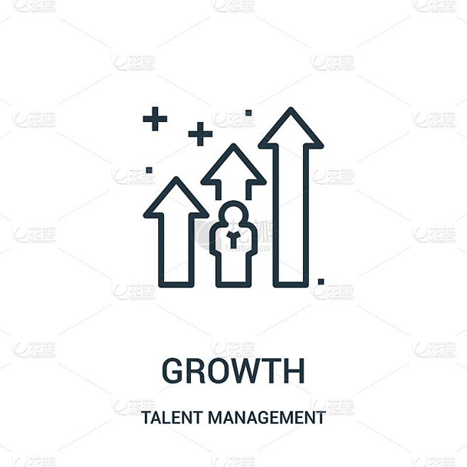 growth icon vector from talent management collecti素材-花瓣网