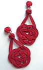 Red Chinese Knot (Love Knot) Earring - JEWELRY AND TRINKETS