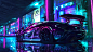 General 3840x2160 Super Car  neon reflection McLaren P1 cyan cyberpunk car