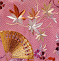 Golden Fan with Maple Leaves ~ Japanese Embroidery ~ Love it!