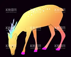 卡通梦幻梅花鹿  - 源文件下载【酷图网】卡通梅花鹿,梦幻梅花鹿,鹿,麋鹿,卡通麋鹿,生日元素,元素,贴画,插画,手绘,梦幻,动物,