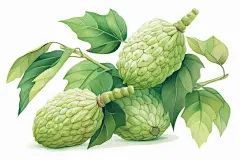 海南释迦果水果绘画