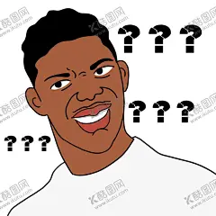  问号表情包  【酷图网】搞怪黑人,问号,表情包,元素,人物表情,