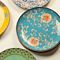 美式家居手绘装饰盘 陶瓷餐具 