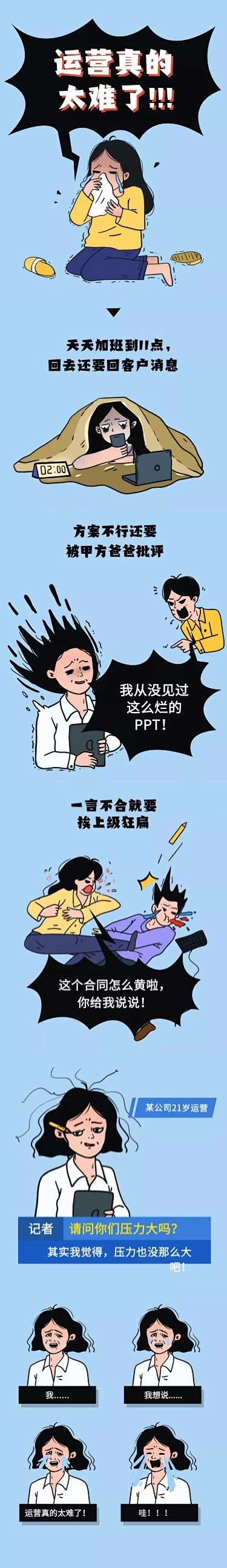 太难了漫画卡通条漫长图