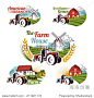 Set of retro farm fresh emblems  badges and design elements for your design