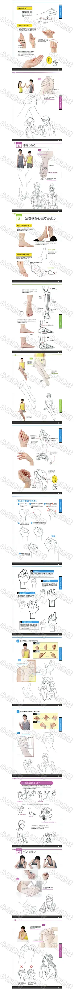 【日式漫画手脚的绘制方法】【日文】漫画插画游戏cg设计参考素材-淘宝网