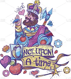 粉彩哥特风格的红心之王。