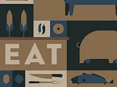 Part of a huge graphic mural for a client.