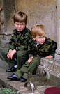 young Prince William & Prince Harry being effortlessly adorable! <3