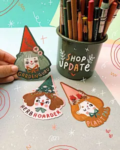 ghost_puff 不透明水彩 彩铅 儿童插画 人物 男孩 女孩