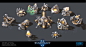 Fenix Purifier Protoss - Building Skins, Travis Castillo : Here are some reskins I did for the Fenix Commander for his production buildings.  These buildings were originally created by other members of the Starcraft art team and were just reskined by me.