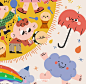 儿童插画01｜下雨啦！