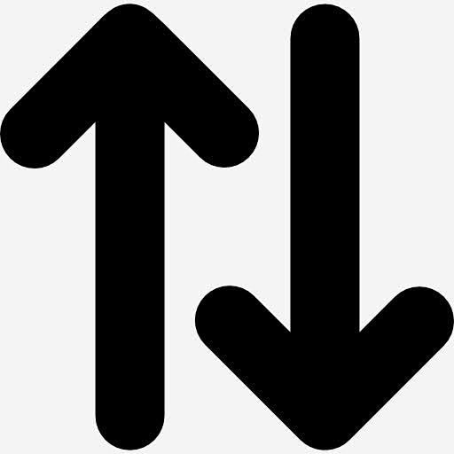上下相反的双箭头并排图标