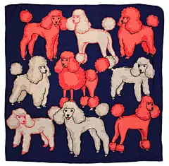 英国设计师Karen Mabon 羊毛丝手绘超大方巾头巾披肩 贵宾犬选美-淘宝网