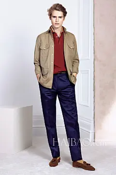 商务男也要有型有样！登喜路 (Dunhill) 2015春夏男装系列，海报时尚网带你亲临2015春夏伦敦男装周_第3页_登喜路