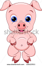 happy pig cartoon