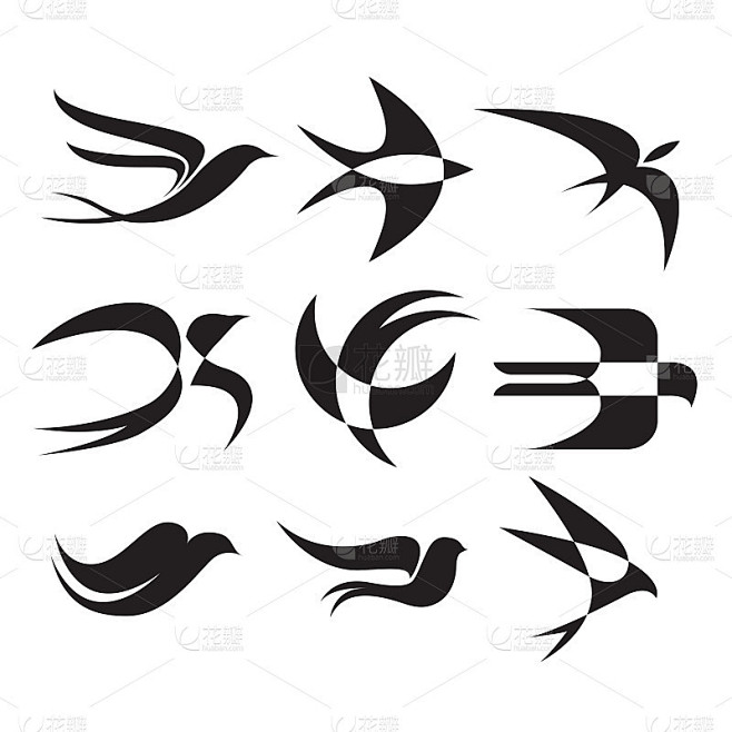 燕子标志图标标志设计集