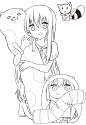 K018ENUC20SUB手绘插画线稿