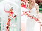 珊瑚色和罂粟红的婚礼装饰灵感 爱度网 - 完美婚礼，轻松搞定