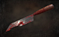 A bloody kitchen knife