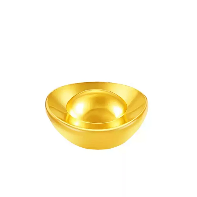 菜百首饰100g投资金元宝足金Au999...