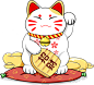 cat 卡通招财猫PNG素材日本招财猫图片