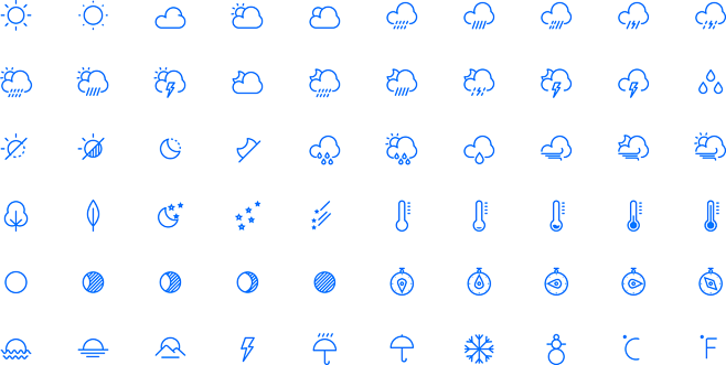 Weather Line Icons