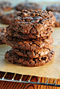 Double Chocolate Crackled Cookies