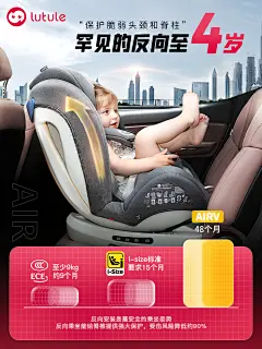 路途乐儿童安全座椅汽车用宝宝婴儿0-4-12岁车载360度旋转可坐躺-tmall.com天猫