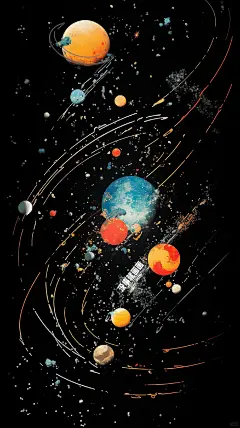 “我本是一颗暗淡无光的星，坐落于银色海洋之上，直到听见另一个星系的回声，于是努力的将我这颗星球为你亮起” #和大自然亲密接触 #星空 #星星 #宇宙 #灵性觉醒 #动态壁纸 #来自星星的艺术家 #治愈插画 #治愈自己 #插画分享 #浪漫生活的记录者#艺术家分享
