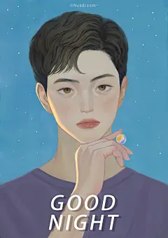 微写实少年插画