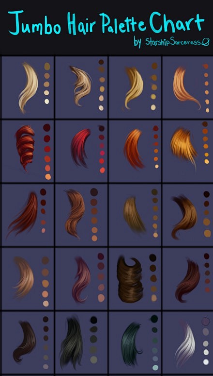 【参考】【头发】头发的颜色与弧度参考~（...