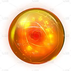 梦幻球与金色辉光效果。魔法球