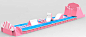粉红水上乐园主题展pvc水上冲关出租充气闯关大型冰雪世界租赁尺寸可定制 - 资源 - 创意仓