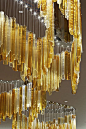 Original design chandelier (blown glass, handmade) CRYSTAL CALLIGRAPHY by Jitka Kamencová Skuhravá