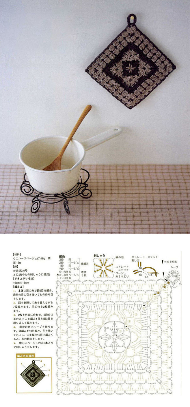 【雜貨生活の杯垫】- #图解# #DIY...