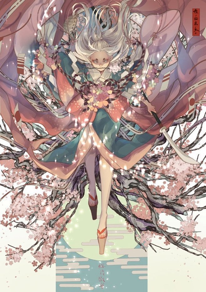 日式鬼怪少女
华丽又神秘的画风 你有没有...