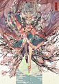 日式鬼怪少女
华丽又神秘的画风 你有没有被惊艳到~

twi：nanaharasie ​​​​
#飞乐鸟分享# #壁纸# ​​​​