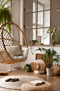 The stylish boho composition with changing swing, 