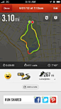 Nike Plus iPhone maps, gps, stats screenshot