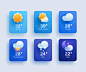 Glassmorphism Icon Set 29款app网页天气健康设计工具类玻璃3D小图标icon矢量设计素材 - UIGUI