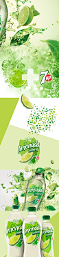 Limonada 7up : Pepsico Mexico, launched the new brand about a soft sparkling soda, named Limonada, under the 7up brand. This one would to reflect a tasty and natural soda in the market.///The brand and packaging was created by Israel Viveros.The art on Pr