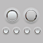 【按钮】装饰圈，采用与按钮/基体不同材质的装饰圈，能够形成材质对比。