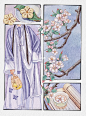 分镜插画｜缥缈梨花入梦云